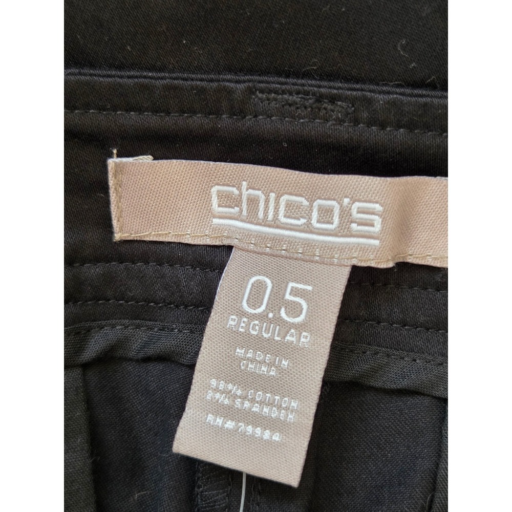 Chico's McKenna Straight Leg Pant Womens 0.5 Black NWT $55 - Picture 5 of 6